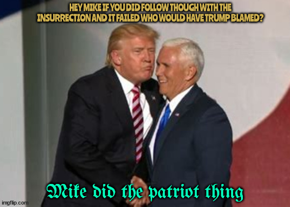 Mike took the advice of Dan Ouayle.... | image tagged in hang man,rope a dope,pence the patriot,maga  bad mike,et tu pence,ez-ongay | made w/ Imgflip meme maker