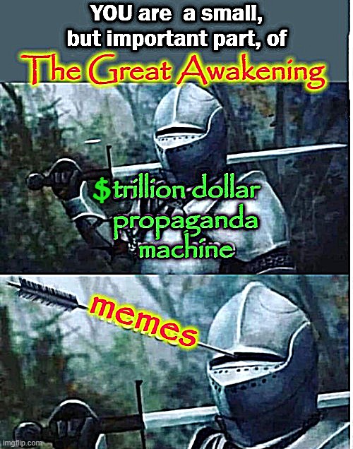 The Great Awakening | $ | image tagged in social media | made w/ Imgflip meme maker