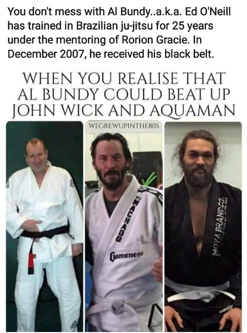 Black belt Al Bundy (Ed O'Neill) Also Played For The Pittsburgh Steelers | image tagged in black belt al bundy also played for the pittsburgh steelers | made w/ Imgflip meme maker