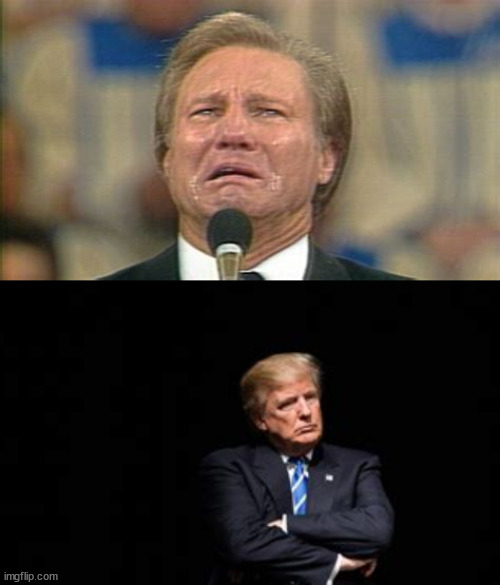 Awkward Evangelists | image tagged in jimmy swaggart,trump,cheat,scumbag,low life,dickwad | made w/ Imgflip meme maker