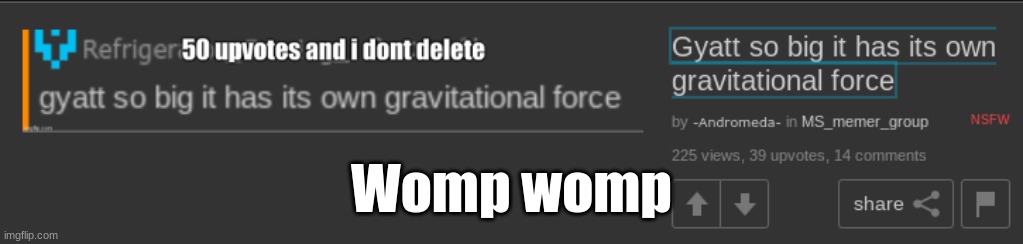 Womp womp | made w/ Imgflip meme maker
