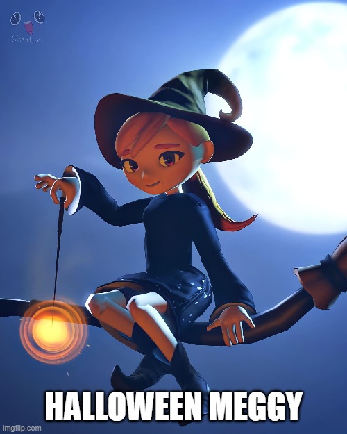 smg4 halloween | HALLOWEEN MEGGY | image tagged in halloween meggy | made w/ Imgflip meme maker