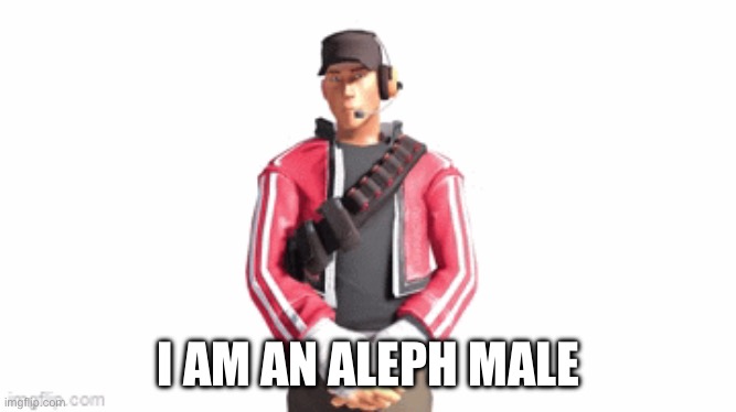 Not an ‘alpha’ it’s aleph | I AM AN ALEPH MALE | image tagged in scout drip | made w/ Imgflip meme maker