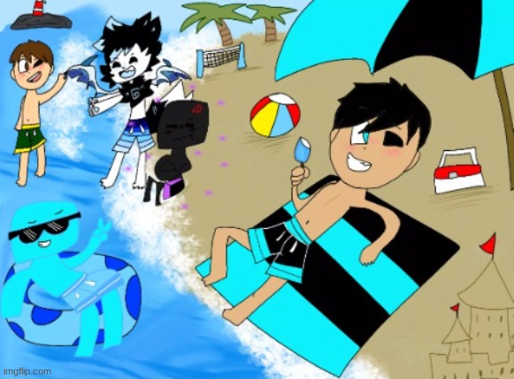 Is this a good drawing for a 12-year-old who was self taught? it was me and my old minecraft friends | made w/ Imgflip meme maker