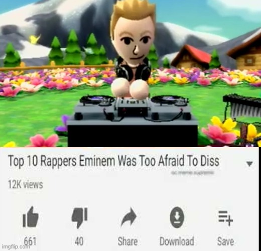 Image tagged in top 10 rappers eminem was too afraid to diss - Imgflip