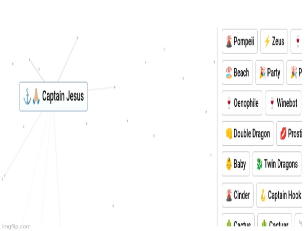 infinite craft, mix wine and baby, then jesus with captain | made w/ Imgflip meme maker