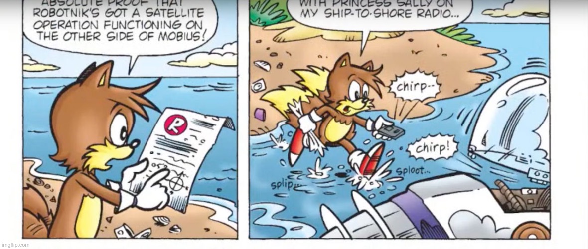 tails somehow walks on water He’s god | made w/ Imgflip meme maker