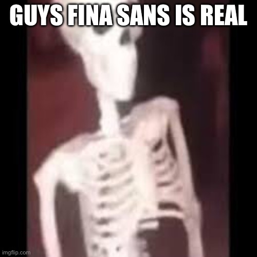 (Mod note: Bro what ?) | GUYS FINA SANS IS REAL | made w/ Imgflip meme maker