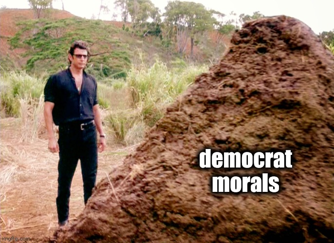 Memes, Poop, Jurassic Park | democrat
morals | image tagged in memes poop jurassic park | made w/ Imgflip meme maker
