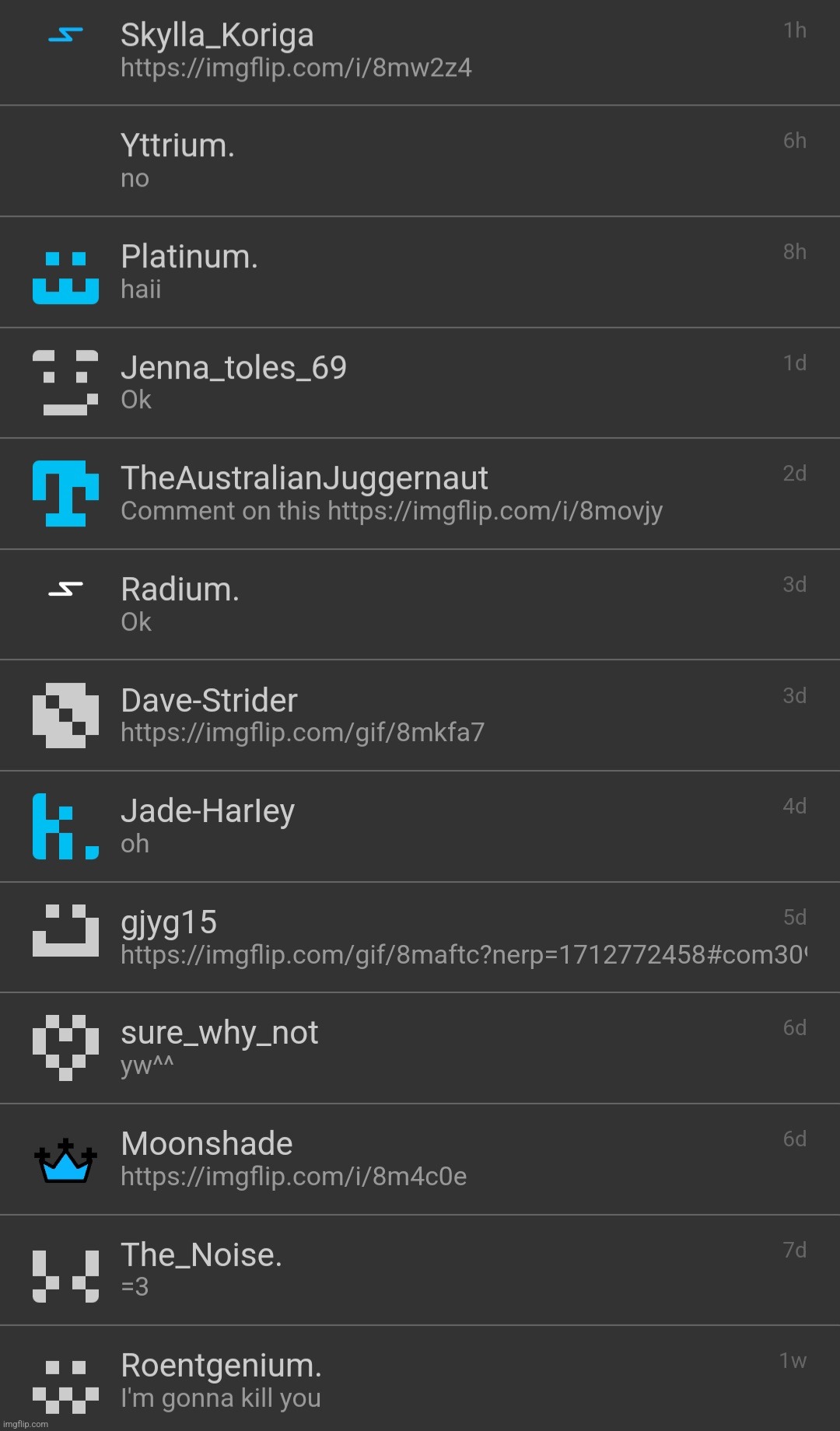 my memechats | made w/ Imgflip meme maker