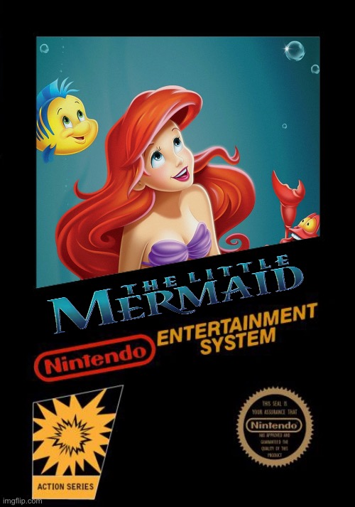 The Little Mermaid | image tagged in nintendo,the little mermaid,video game,deviantart,disney,90s | made w/ Imgflip meme maker