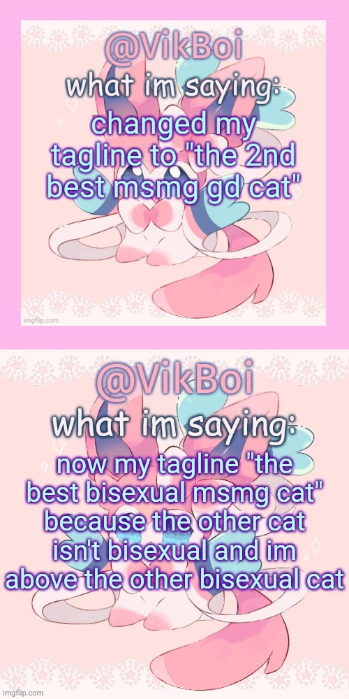 the other bisexual cat is Silly_Neko if you're wondering | made w/ Imgflip meme maker