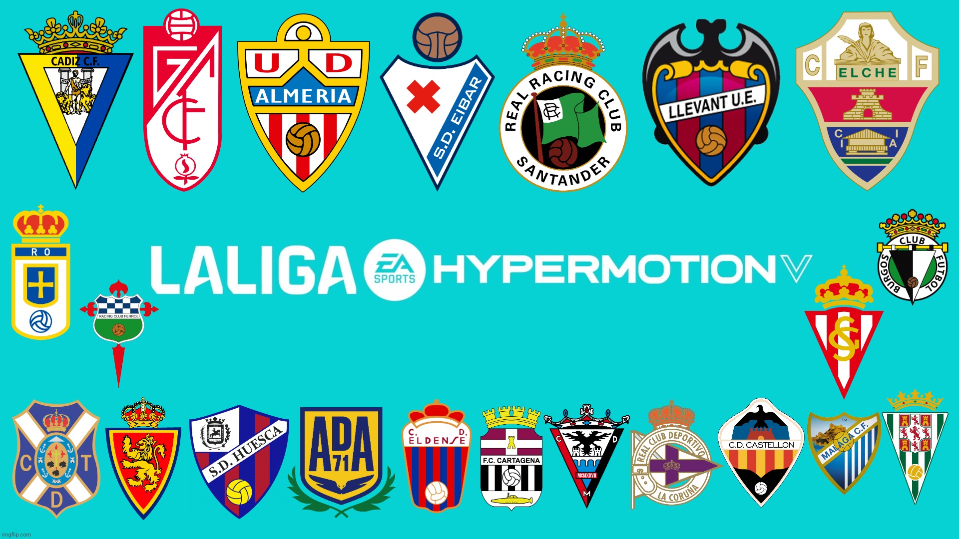 My Prediction: LALIGA HYPERMOTION (Segunda Division) 2024/25 season | image tagged in eibar,deportivo la coruna,malaga,almeria,spain,futbol | made w/ Imgflip meme maker