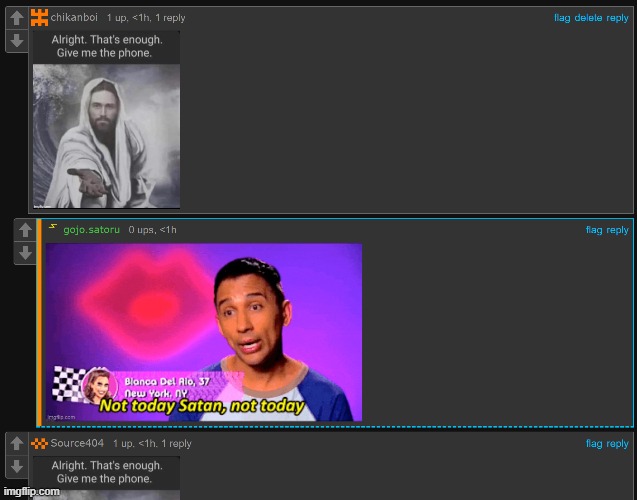 oof, he also called Jesus satan for some reason. | made w/ Imgflip meme maker