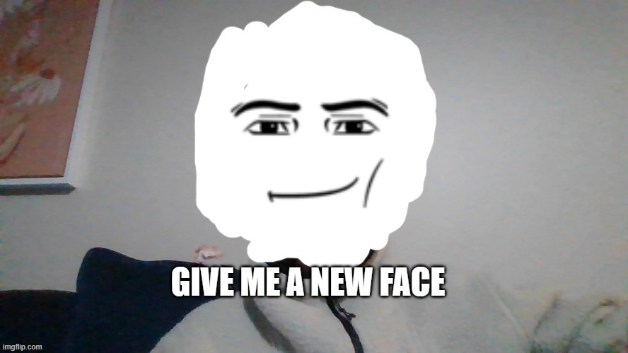totally my real face | image tagged in give me a new face,lol,lol so funny,memes | made w/ Imgflip meme maker