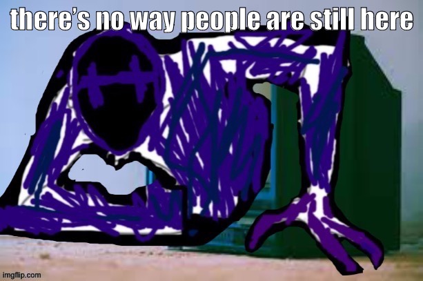 Glitch tv | there’s no way people are still here | image tagged in glitch tv | made w/ Imgflip meme maker
