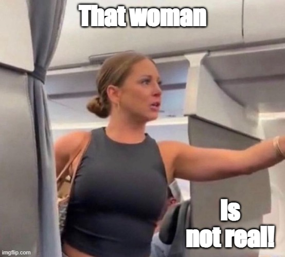 That man Is not real | That woman; Is not real! | image tagged in that man is not real | made w/ Imgflip meme maker