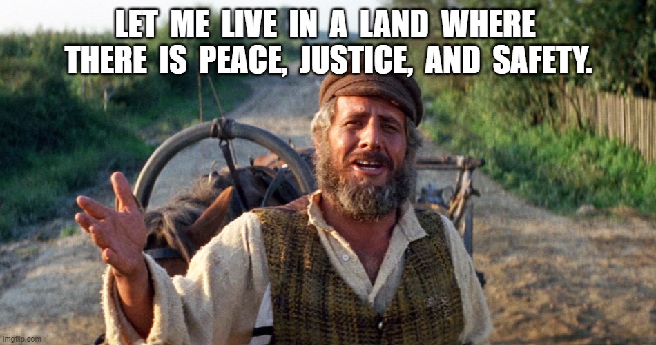 If Only | LET  ME  LIVE  IN  A  LAND  WHERE  THERE  IS  PEACE,  JUSTICE,  AND  SAFETY. | image tagged in wish | made w/ Imgflip meme maker