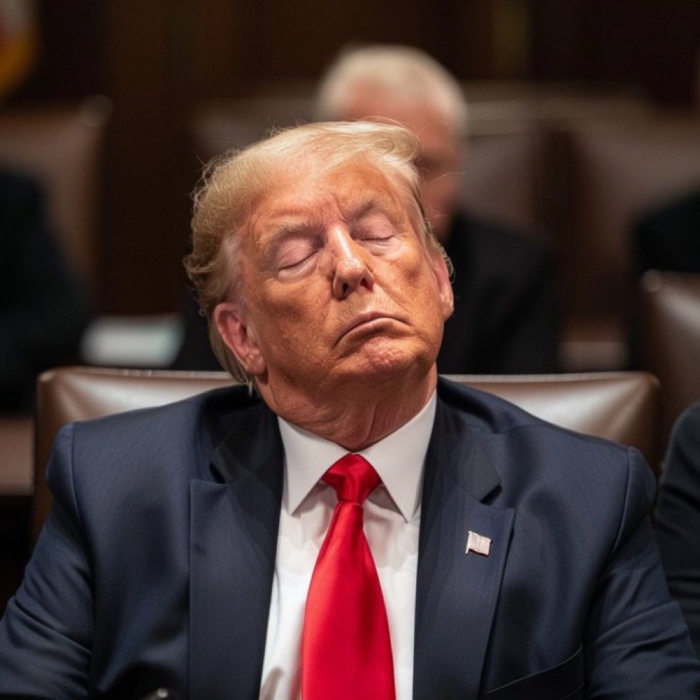 Trump Is Sleeping At Trial Blank Meme Template