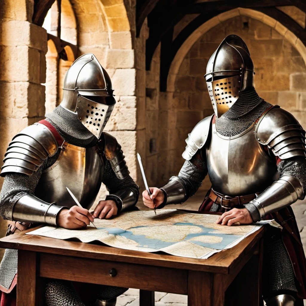 Two Knights Planning Blank Meme Template