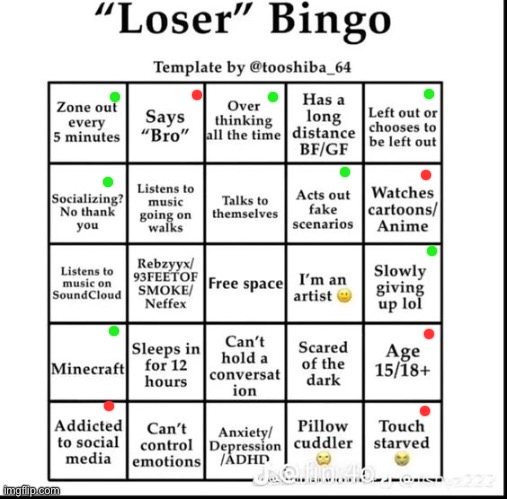 did this cause yea, explanation in comments | image tagged in loser bingo | made w/ Imgflip meme maker