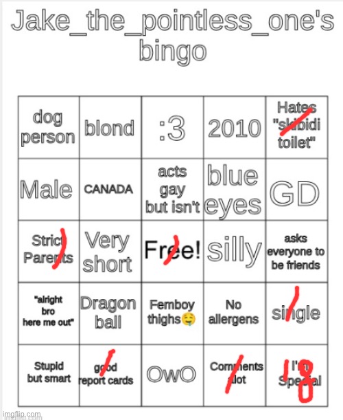 Jake_the_pointless_one's bingo | image tagged in jake_the_pointless_one's bingo | made w/ Imgflip meme maker