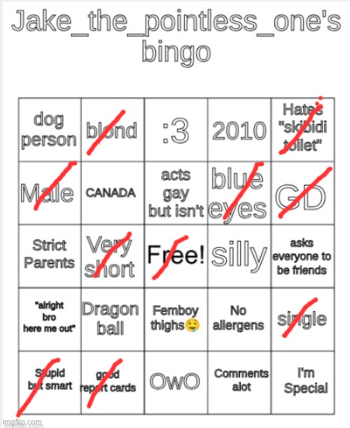 Jake_the_pointless_one's bingo | image tagged in jake_the_pointless_one's bingo | made w/ Imgflip meme maker