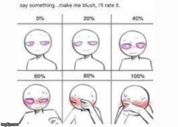 Say something make me blush I'll rate it | image tagged in say something make me blush i'll rate it | made w/ Imgflip meme maker