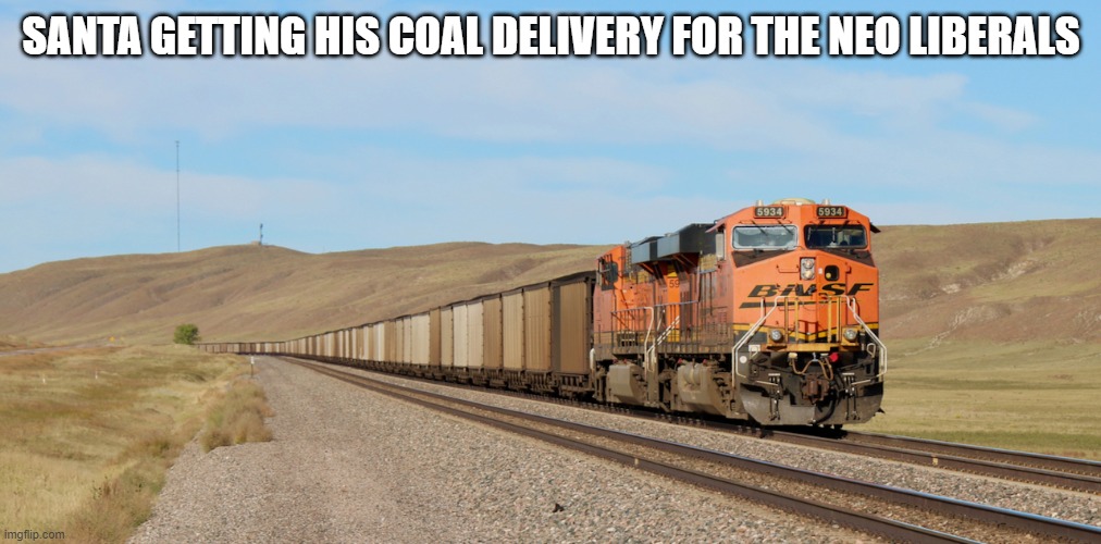 Santa getting his coal delivery for the neo liberals | SANTA GETTING HIS COAL DELIVERY FOR THE NEO LIBERALS | image tagged in funny | made w/ Imgflip meme maker