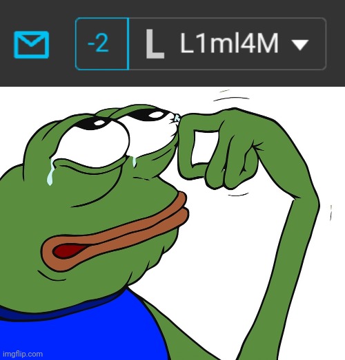 Woe is me | image tagged in crying pepe,imgflip,notifications | made w/ Imgflip meme maker