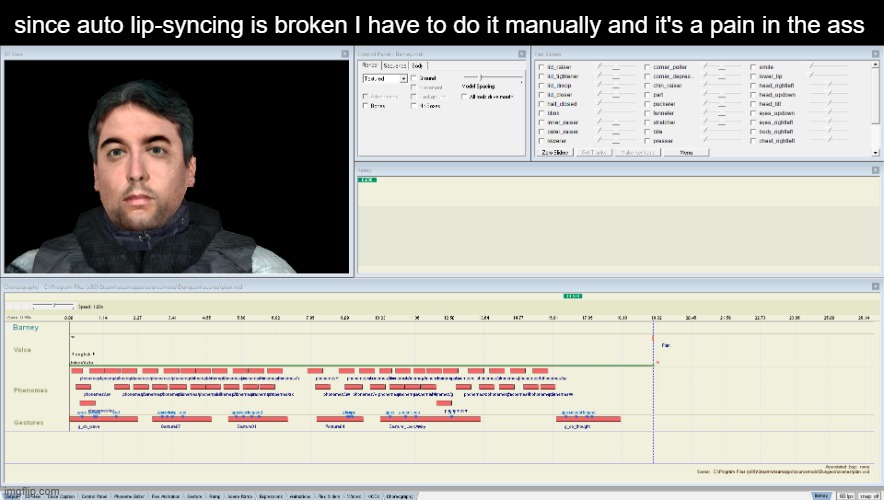 since auto lip-syncing is broken I have to do it manually and it's a pain in the ass | made w/ Imgflip meme maker