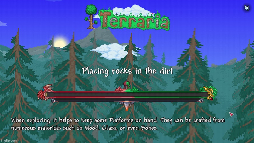 Playing Terraria on Laptop for the first time! Let's goooooo!! | image tagged in terraria,gaming,video games,laptop,screenshot | made w/ Imgflip meme maker