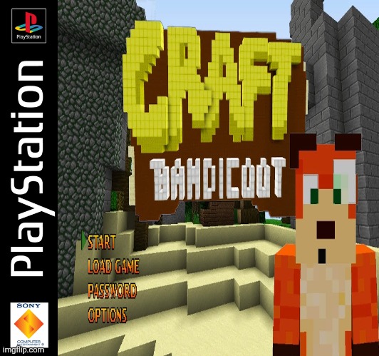 Craft bandicoot | image tagged in ps1 boxact taplate | made w/ Imgflip meme maker