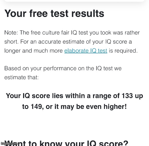 Took an iq test | made w/ Imgflip meme maker