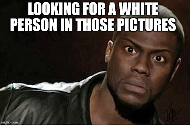 Kevin Hart Meme | LOOKING FOR A WHITE PERSON IN THOSE PICTURES | image tagged in memes,kevin hart | made w/ Imgflip meme maker