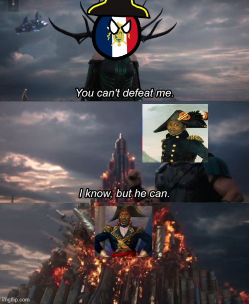 Jean Jacques to the Rescue | image tagged in you can't defeat me | made w/ Imgflip meme maker