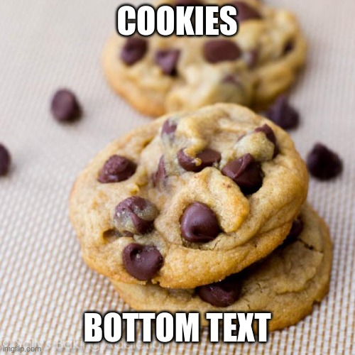 Punny Cookies | COOKIES BOTTOM TEXT | image tagged in punny cookies | made w/ Imgflip meme maker