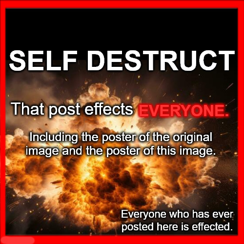 High Quality SELF DESTRUCT Blank Meme Template