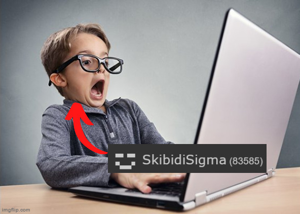 Shocked kid on computer | image tagged in shocked kid on computer | made w/ Imgflip meme maker