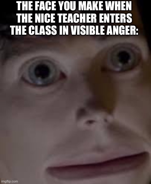 Why does this photo exist LMAO | THE FACE YOU MAKE WHEN THE NICE TEACHER ENTERS THE CLASS IN VISIBLE ANGER: | image tagged in goofy ahh | made w/ Imgflip meme maker