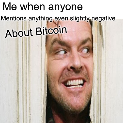 Surprised Pikachu Meme | Me when anyone; Mentions anything even slightly negative; About Bitcoin | image tagged in memes,surprised pikachu | made w/ Imgflip meme maker