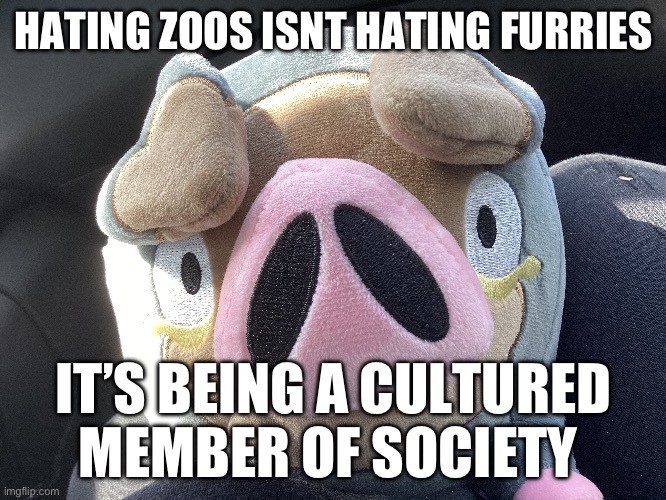 FURRIES ARE NOT ZOOZ (diego noe: true) | HATING ZOOS ISNT HATING FURRIES; IT’S BEING A CULTURED MEMBER OF SOCIETY | image tagged in antizoo,furry,meme,yummy,memes | made w/ Imgflip meme maker