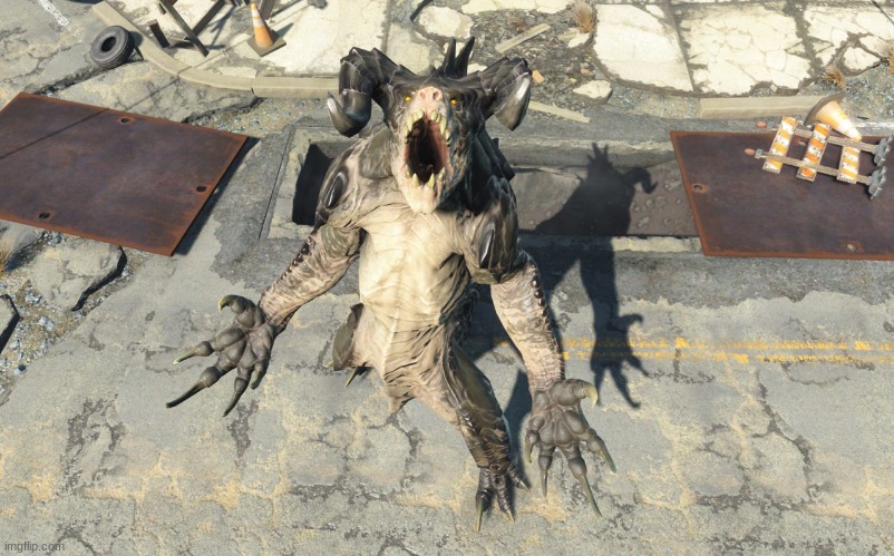 Deathclaw Reaction | image tagged in deathclaw reaction | made w/ Imgflip meme maker