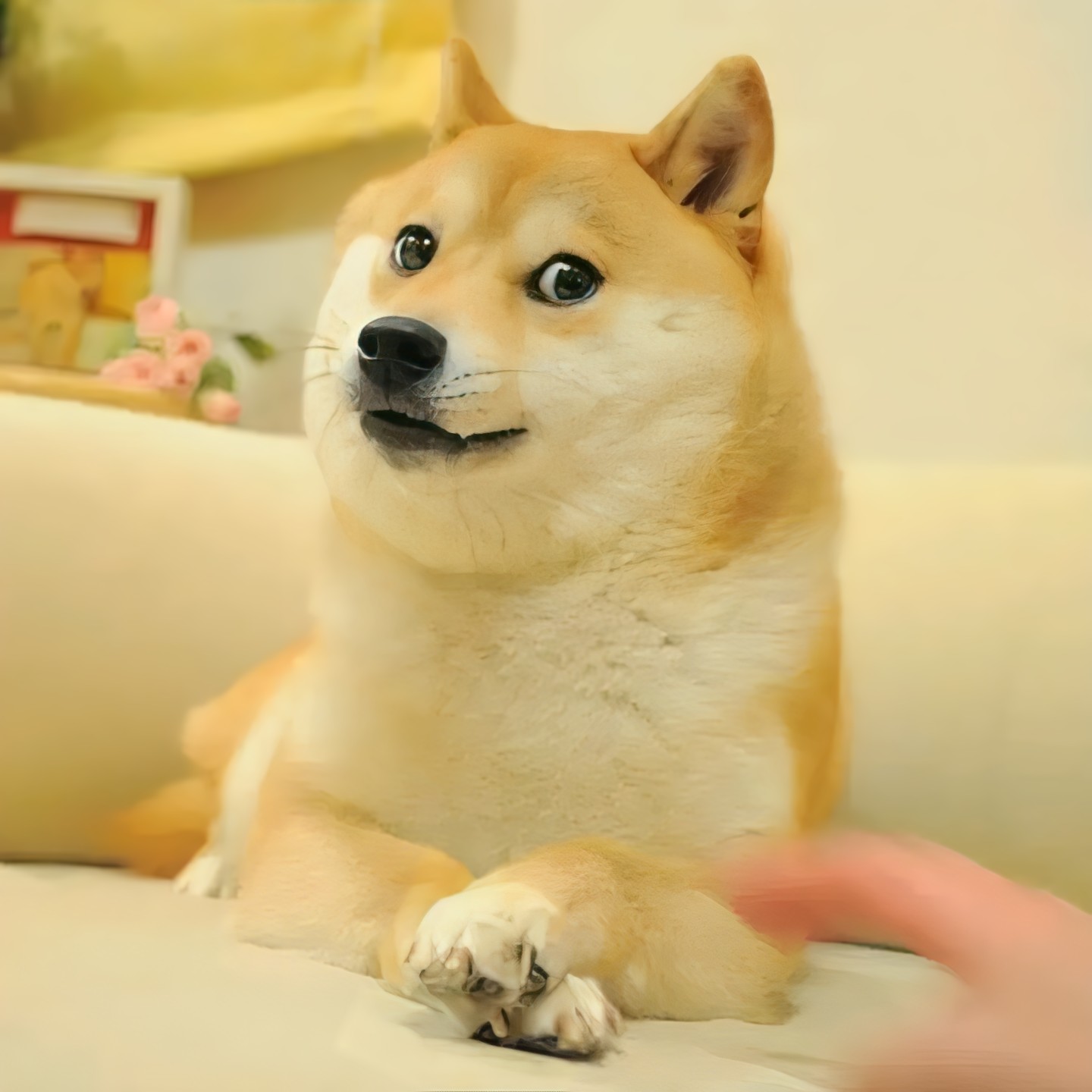 High Quality Dog smiling Blank Meme Template