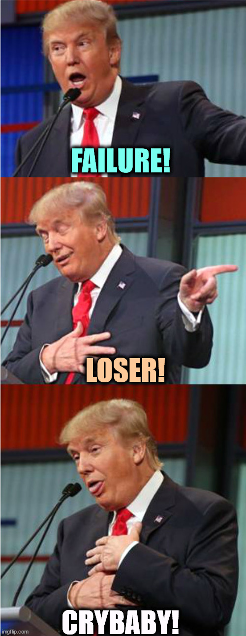 The many magnetic qualities of Donald Trump. How could you not love such a man? Truly sent by God for us to worship. | FAILURE! LOSER! CRYBABY! | image tagged in bad pun trump,failure,loser,crybaby,donald trump | made w/ Imgflip meme maker