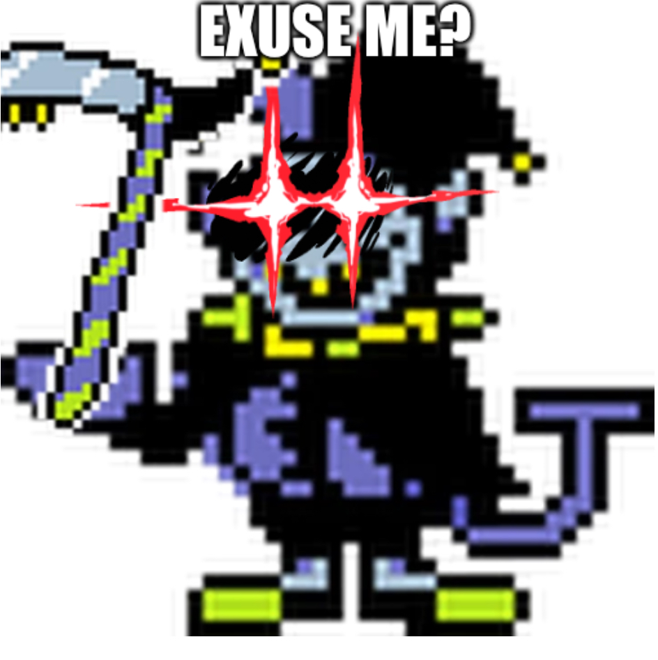 High Quality Jevil angr Blank Meme Template