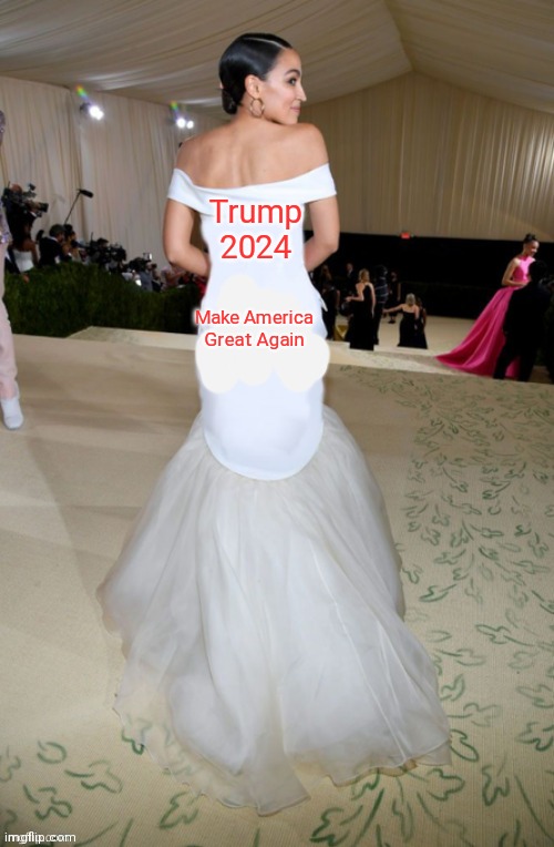 Make America Great Again | Trump
2024; Make America
Great Again | image tagged in aoc dress,funny memes | made w/ Imgflip meme maker
