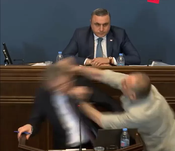 Fight at the Parliament of Georgia Blank Meme Template