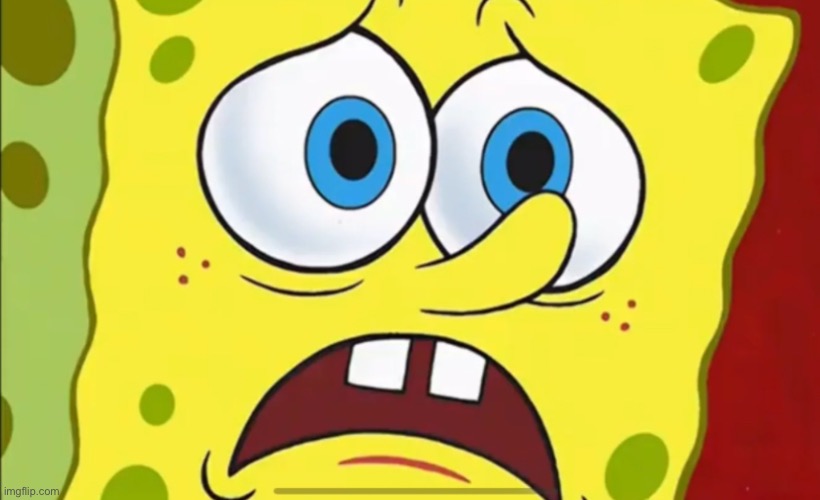 SpongeBob scared | image tagged in spongebob scared | made w/ Imgflip meme maker