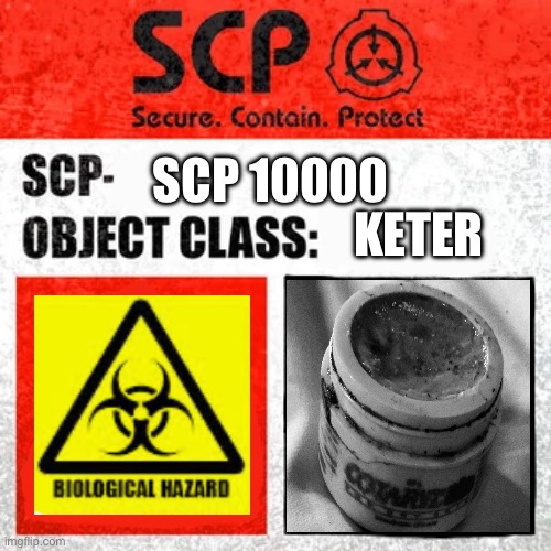 New SCP | SCP 10000; KETER | image tagged in scp label template keter | made w/ Imgflip meme maker